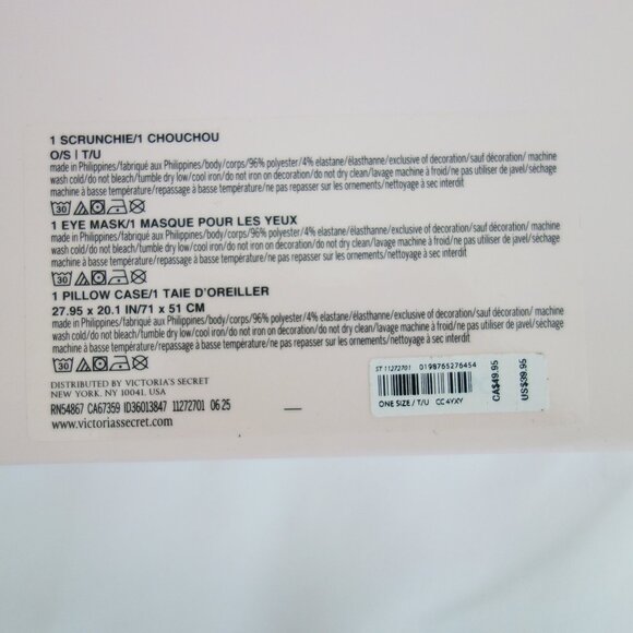 Victoria's Secret 3-Piece Satin Accessories Gift Set Pillowcase - Picture 7 of 7